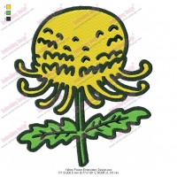 Yellow Flower Embroidery Design